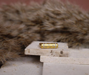 Gold Geometric CZ Ring